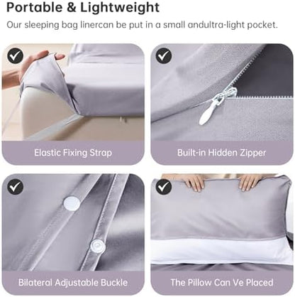 Sleeping Bag Liner, Travel Sheets for Hotel, Sleep Sack for Adults