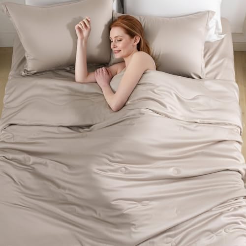 NEXHOME PRO 100% Viscose from Bamboo Comforter Twin Size - Ultra-Soft, Breathable, Lightweight All-Season & Summer Duvet Insert, Natural Temperature Regulating for Cooling Sleep