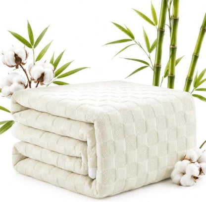 Waterproof Mattress Protector King, Organic Cotton, White