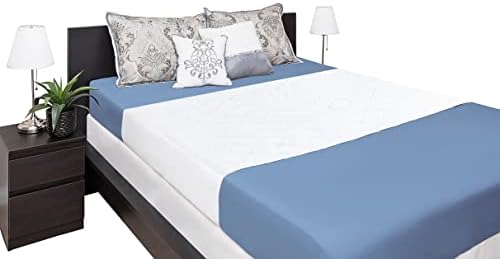 Washable Incontinence Bed Pad 36x60 – Soft, Absorbent & Waterproof Mattress Protector with Tuck-in Sides – Reusable Full/Queen Size Underpads for Kids, Adults, Seniors & Pets