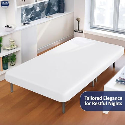 1 Peice Cot Size 28" x 75" Fitted Sheet Only, 100% Egyptian Cotton, White