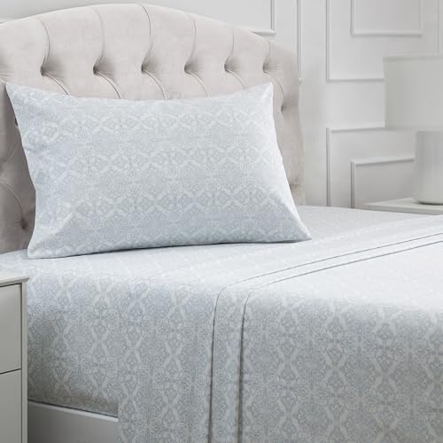 Mellanni Iconic 3-Piece, Ultra Soft Sheet Set (Twin, Laced Sky Blue)