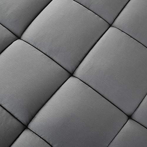 LEISURE TOWN Cotton King Mattress Pad Fitted Quilted Mattress Cover,Grey