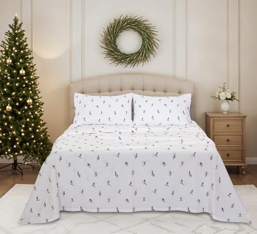 RUVANTI Flannel Sheets California King Size, Flurry Friends