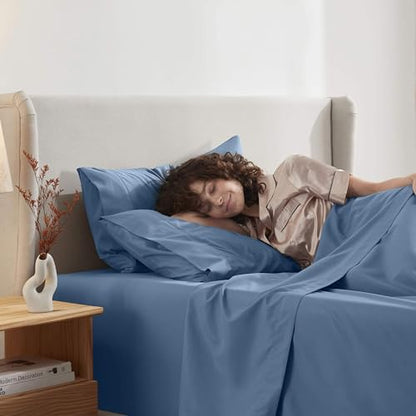 Nestl Twin Sheet Set - Bed Sheets - Blue Heaven - 3-Piece Deep Pocket
