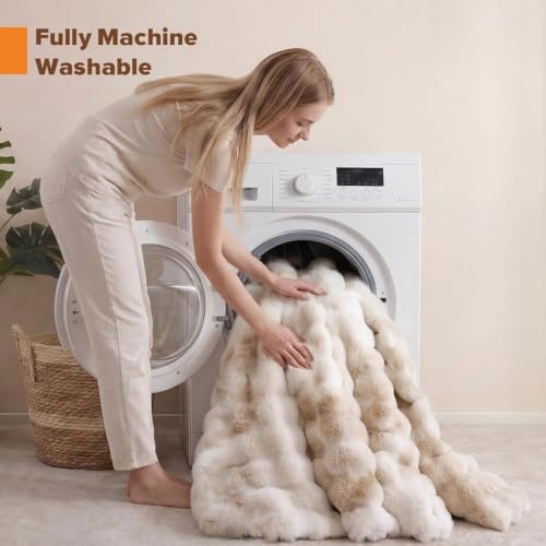 YIKUSH California King Faux Fur Soft Comforter Set, Fluffy Bedding Set