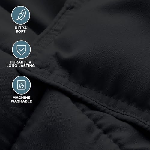 Bare Home Full Comforter Set - 1800 Ultra Soft (Full, Black)