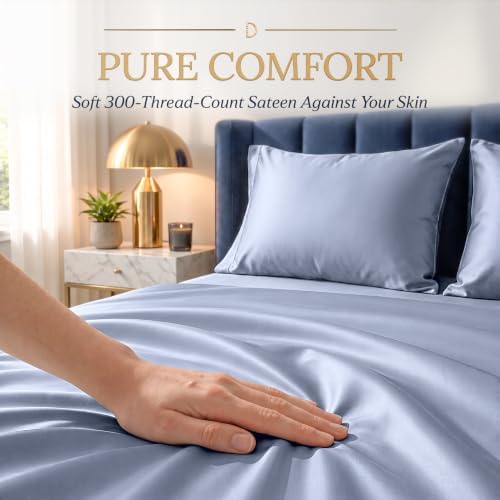 DECOLURE 100% Viscose Derived from Bamboo Sheets King Size | 4 Pc Bed Set