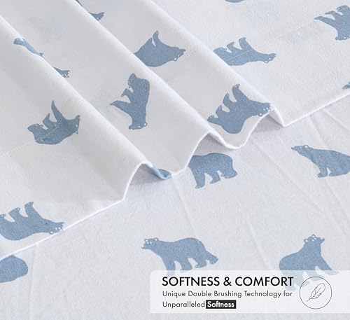 RUVANTI Flannel Sheets Twin XL Size, Happy Cubs
