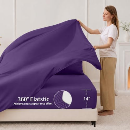 FUANNA King Size Comforter Set 7 PCS, Luxury Bed Set, Soft Bed in a Bag