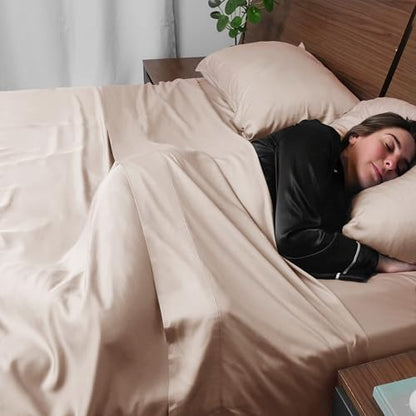 ACCURATEX Cooling Sheets for Hot Sleepers, Twin XL Size,Sandy
