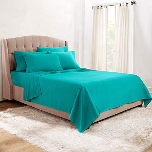 Clara Clark Full Sheets, 6 Piece Set - Hotel Luxury Bed Sheets, Super Soft Bedding Set, Full Size, Teal