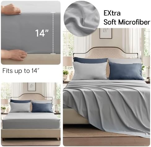 Anluoer Queen Comforter Set 7 Piece, Soft Bed in a Bag Queen Bedding Sets