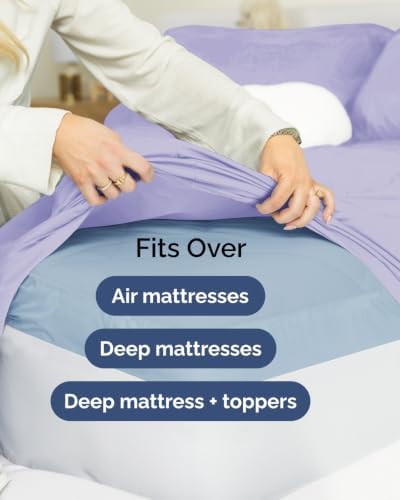 Extra Deep Flex Top Split Head King Sheet Set - 6pc Sheets - Lavender Pink