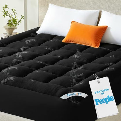 BEDLORE Full Size Mattress Topper, Pillow Top Mattress Pad