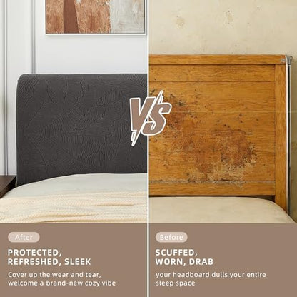 Bed Headboard Cover Twin, Stretch Head Board Slipcover Washable