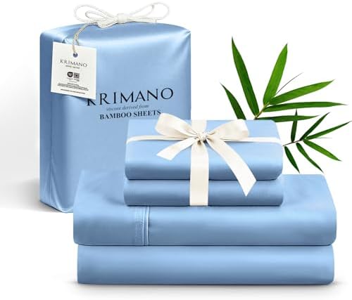 Bamboo Viscose Sheet Set Queen Size, Cooling Sheets Bed Set 4pcs