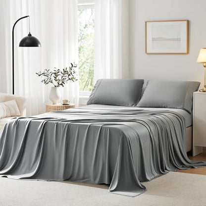 ACCURATEX Cooling Sheets for Hot Sleepers,California King Size, Grey