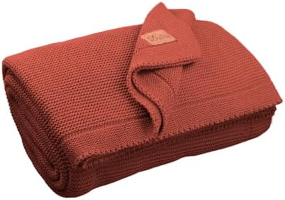 Dalisa Alina GOTS Organic Cotton Throw Blanket, Amberglow, 50x60 in