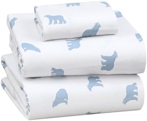 RUVANTI Flannel Sheets Twin Size, Happy Cubs