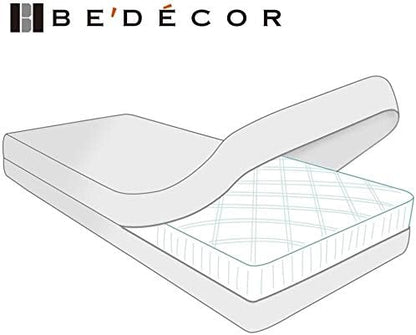 Bedecor Set of 2 Zippered Queen Mattress Protector Cover for 14-15 Inch