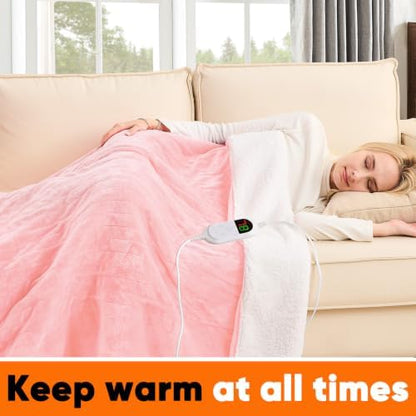 greenoak Heated Blanket Electric Throw Heating 50"X60",Gifts for Women