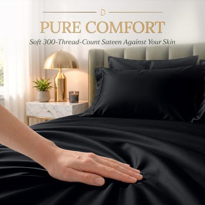 DECOLURE 100% Viscose Derived from Bamboo Sheets King Size | 6 Pc Bed Set