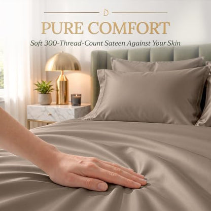 DECOLURE 100% Viscose Derived from Bamboo Sheets Queen Size | 6 Pc Bed Set
