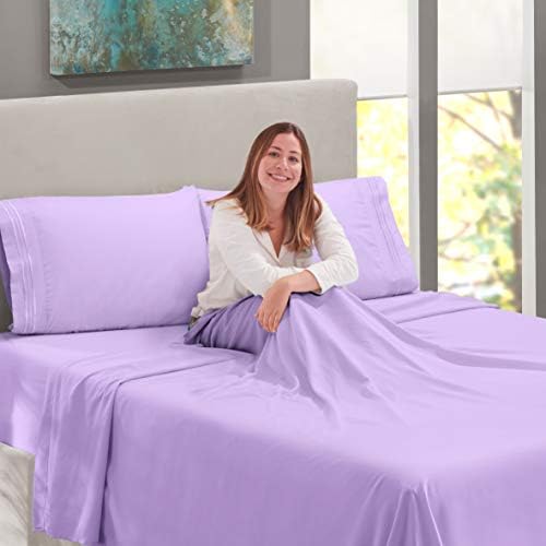 Nestl Full Sheet Set - Bed Sheets - Lavender - 4-Piece Deep Pocket
