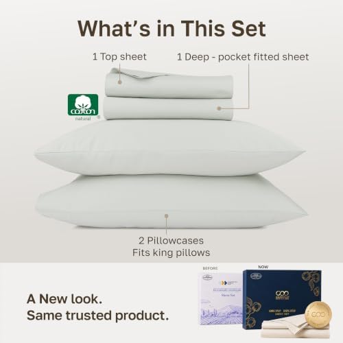 California Design Den Luxury 1000 Thread Count King Size Bedsheets Set