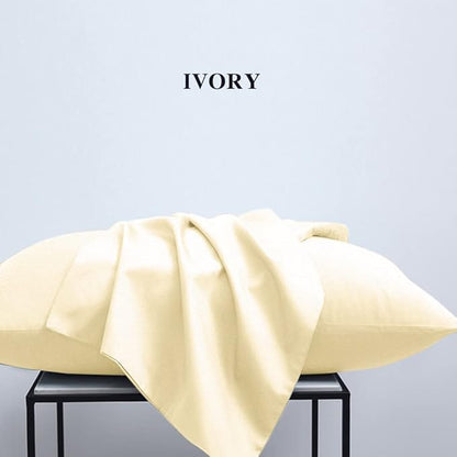 NTBAY King Pillowcase Set - 2 Pack Brushed Microfiber 20x40 Pillowcases - Soft, Wrinkle-Free, Fade-Resistant, Stain-Resistant, Ivory Pillowcases with Envelope Closure - 20x40 Inches, Ivory