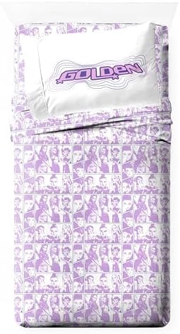 Jay Franco Kpop Demon Hunters Kids 3 Piece Twin Sheet Set, White