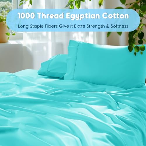 SONORO KATE 1000 Series 100% Egyptian Cotton King Sheet Set,4 Pieces