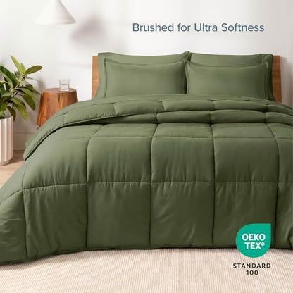 Bare Home Bed-in-A-Bag 7 Piece Set (Queen, Cypress/Cypress)