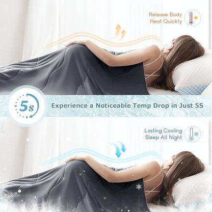 EASELAND Cooling Comforter Queen, Upgraded Double-Sided Q-MAX 0.45+