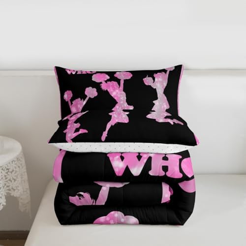 Feelyou Cheer Comforter Set Toddler Size for Kids Boys Girls 3Pcs