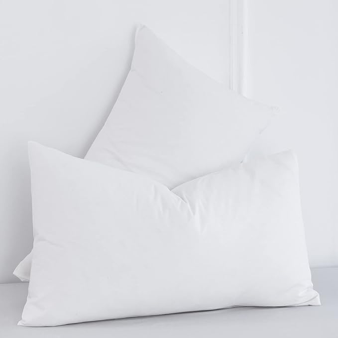 MooMee Bedding Pillowcases Pack of 4 100% Washed Cotton Linen Like Textured Breathable Durable Soft Comfy (Solid Off White, Standard)