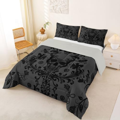 Feelyou Gothic Comforter Set Queen Size Bedding Set