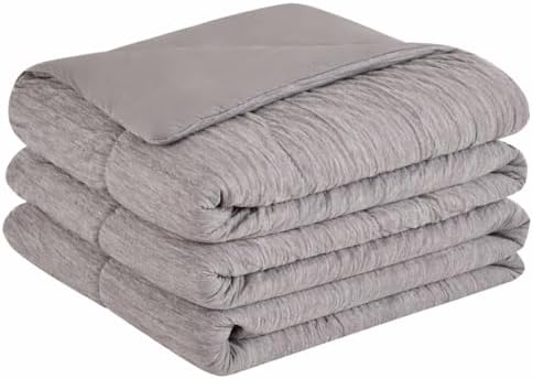 CHOSHOME Cooling Comforter Cooling Blanket, Q-Max 0.45 Cool Sleeping Summer Blanket for Hot Sleeper Night Sweats, Super King 96" x 120", Grey 02