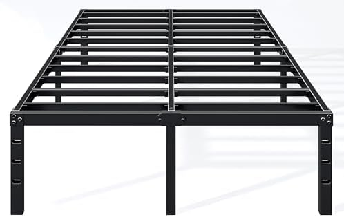 Hafenpo 14 Inch Full Bed Frame, Under Bed Storage, Black
