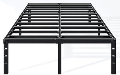 Hafenpo 16 Inch Queen Bed Frame, Under Bed Storage, Black