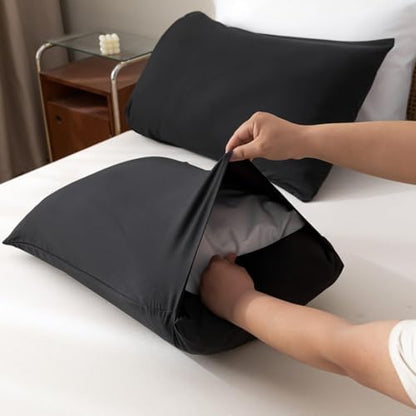 ROSGONIA Alaskan King Comforter, Black, 136x120 Soft Bedding Blanket Quilt