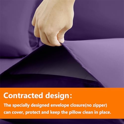 TAIMIT Purple Twin Size Comforter Set - 5 Pieces, Bed in a Bag Bedding Sets with All Season Soft Quilted Warm Fluffy Reversible Comforter,Flat Sheet,Fitted Sheet,1 Pillow Shams,1 Pillowcases