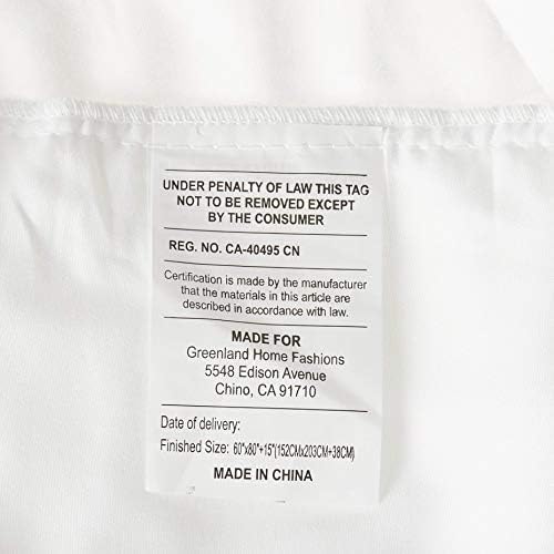 Lightweight Voile Dust Ruffle, White, Queen 15-inch L