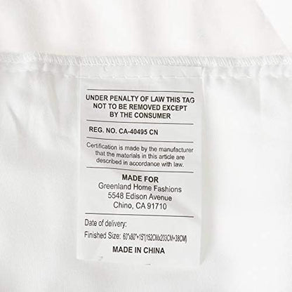 Lightweight Voile Dust Ruffle, White, Queen 15-inch L