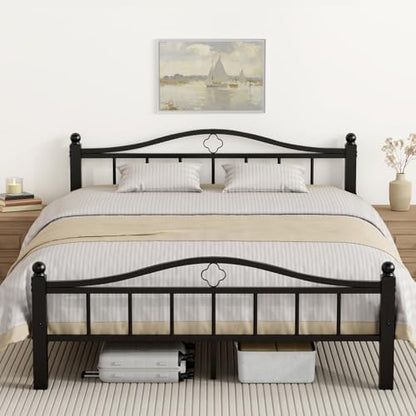 Metal Queen Bed Frame with Headboard
