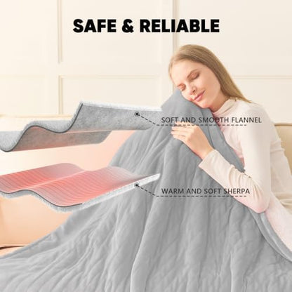 greenoak Heated Blanket Electric Throw Heating 50"X60",Gifts for Women