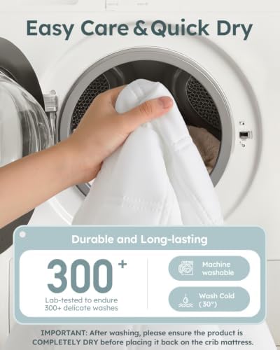 Yoofoss Waterproof Crib Mattress Protector Sheets Fitted 2 Pack 52''x28''