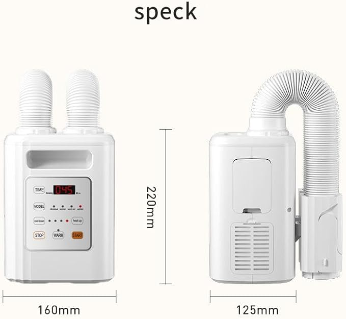 Portable remote control blanket heater, comfortable warm air, sweat absorbing and drying, suitable for climate change, suitable for all seasons, can dry shoes, clothes, blankets, bed heating blankets
