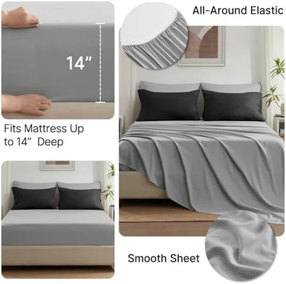 Anluoer Queen Comforter Set 7 Piece, Soft Bed in a Bag Queen Bedding Sets